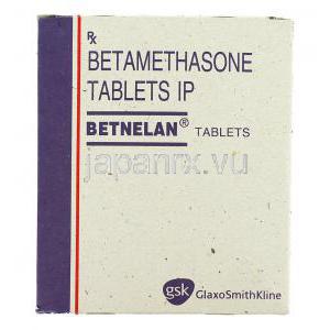 ベトネラン Betnelan, リンデロン ジェネリック, ベタメタゾン 0.5mg 錠 (GSK) 箱