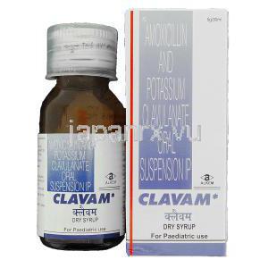 クラバム Clavam, アモキシシリン配合 ドライシロップ (Alkem)