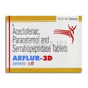 アルファー3D Arflur-3D, アセクロフェナク・アセトアミノフェン・セラチオペプチダーゼ配合