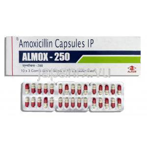 アルモックス Almox, （アモリン ジェネリック） アモキシシリン 250mg カプセル (Alkem)
