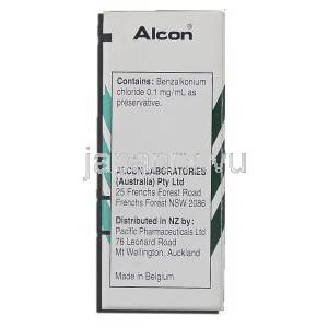 エイゾプト Azopt, ブリンゾラミド 1 % x 5ml 点眼薬 (Alcon) 製造者情報