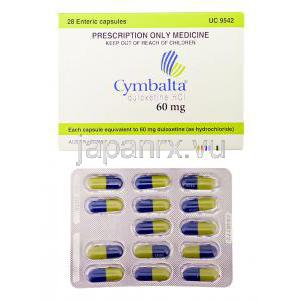 サインバルタ Cymbalta, デュロキセチン塩酸塩 60mg カプセル (Eli Lilly)
