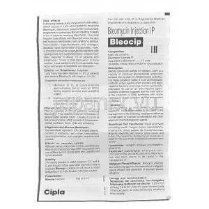 ブレオシップ Bleocip, ブレオマイシン 15mg 注射 (Cipla) 情報シート1