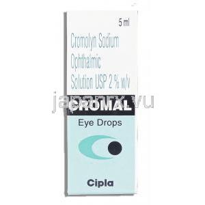 クロマル Cromal , インタール ジェネリック, クロモグリク酸  2% 点眼薬, 箱