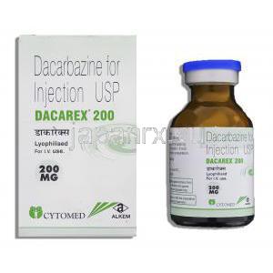 ダカレックス Dacarex , DTIC-ドーム ジェネリック, ダカルバジン 200mg 注射 (Alkem)