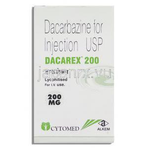 ダカレックス Dacarex , DTIC-ドーム ジェネリック, ダカルバジン 200mg 注射 (Alkem) 箱