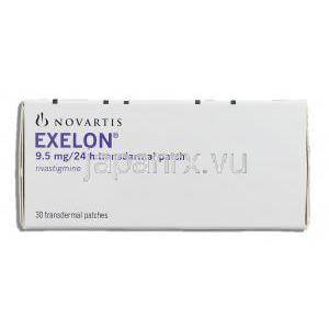 エクセロン Exelon,  リバスチグミン 4.6mg/24H, 9.5mg/24H 経皮吸収パッチ (Novartis) 箱