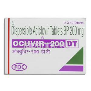 オキュビル Ocuvir, ゾビラックス ジェネリック, アシクロビル 200 mg 錠 （FDC）