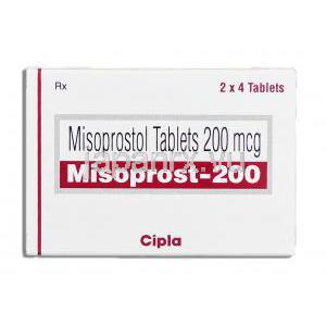 ミソプロスト Misoprost, サイトテック ジェネリック, ミソプロストール 200mcg  錠 （Cipla） 箱