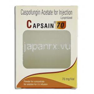 カプサイン Capsain, キャンシダス ジェネリック, カスポファンギン酢酸塩 70mg 注射 箱