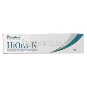 ヒマラヤ Himalaya HiOra-K アーユルベーダ処方　知覚過敏歯肉・歯茎用　歯磨き粉 箱