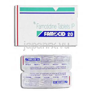 ファモシッド20 Famocid 20, ガスター ジェネリック, Famocid 20, ファモチジン 20mg 錠 (Sun Pharma)