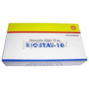 バイオスタット Biostat, リピトール ジェネリック, アトルバスタチン 10mg 錠 (Sava medica) 箱