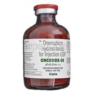 オンコドックス50 Oncodox-50, ドキシル ジェネリック, ドキソルビシン 50mg 注射バイアル (Cipla) バイ
