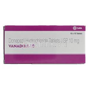 バナドン10 Vanadon-10, アリセプト ジェネリック, ドネベジル, 10mg, 錠 箱