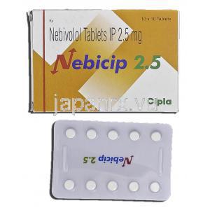ネビシップ2.5 Nebicip 2.5, ネビレット ジェネリック,ネビボロール 2.5 mg, 錠