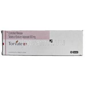 トルベート500 Torvate 500, デパケン ジェネリック, バルプロ酸, 500mg, 錠 箱