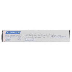 シンカポン50 Syncapone50, スタレボ ジェネリック, カルビドパ 12.5 mg レボドパ 50 mg エンタカポン 200mg 錠 (Sun 