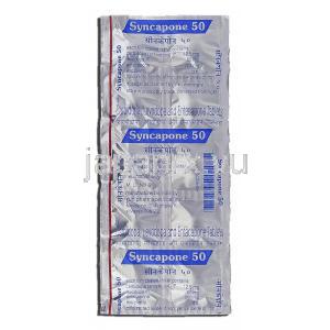 シンカポン50 Syncapone50, スタレボ ジェネリック, カルビドパ 12.5 mg レボドパ 50 mg エンタカポン 200mg 錠 (Sun 