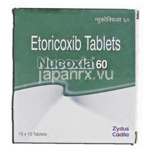 ニコキシア60 Nucoxia 60, アルコキシア ジェネリック, エトリコキシブ, 60 mg, 錠 箱