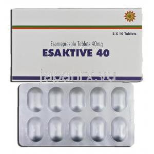 エサクティブ40 Esaktive 40,　ネキシウム ジェネリック, エソメプラゾール, 40mg, 錠