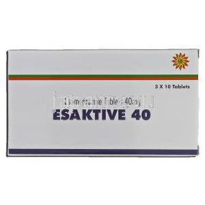 エサクティブ40 Esaktive 40,　ネキシウム ジェネリック, エソメプラゾール, 40mg, 錠 箱