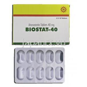 バイオスタット40 Biostat-40, アトルバスタチン, 40mg, 錠
