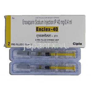 エンクレックス40 Enclex-40, エノキサパリン 注射 IP 40mg 0.4ml, 