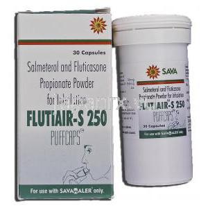 フルチエア-Ｓ250 Flutiair-s 250, サルメテロール, フルチカゾンプロピオン酸エステル , 吸入用カプ