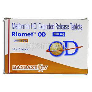 リオメットOD Riomet OD, メトホルミン ER, 850mg, 錠 箱