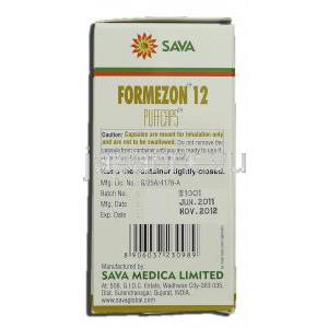 フォルメゾン12 Formezon 12, フマル酸ホルモテロール, 吸入用パウダー 箱記載情報