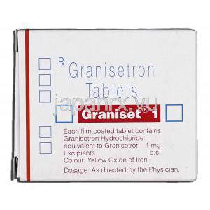 グラニセット1 Graniset 1, カイトリル ジェネリック, グラニセトロン 1mg 錠 箱記載情報