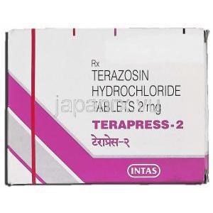 テラプレス2 Terapress 2, ハイトラシン ジェネリック, テラゾシン 2mg 錠 箱