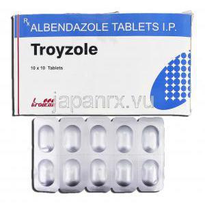 トロイゾール Troyzole, エスカゾール ジェネリック, アルベンダゾール 400mg, 錠