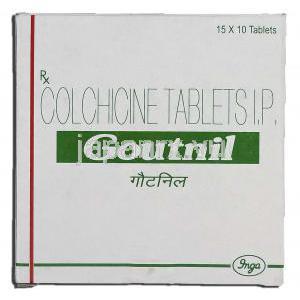 ゴートニル Goutnil, コルヒチン ジェネリック, コルヒチン 0.5mg, 錠, 箱