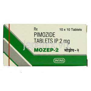 モゼップ Mozep, オラップ ジェネリック, ピモジド, 2 mg, 錠 箱