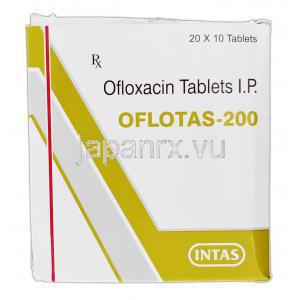 オフロタス-200 オフロタス-200 Oflotas-200, タリビッド ジェネリック, オフロキサシン, 200 mg, 錠, 箱