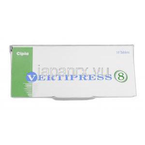 バーティプレス8 Vertipress 8, メリスロン ジェネリック, , ベタヒスチン, 8 mg, 錠, 箱