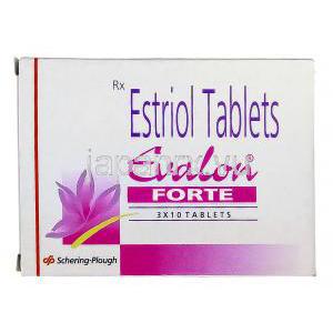 エバロンフォルテ Evalon Forte, エストリオール 2mg, 錠, 箱