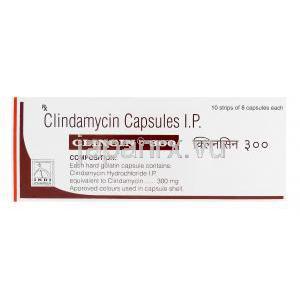 クリンシン300　Clincin300、ジェネリッククレオシン、クリンダマイシン300mg　箱