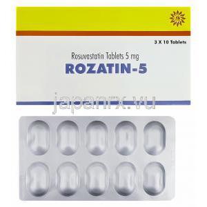 Rozatin-5　ロザチン、ジェネリッククレストール、ロスバスタチン5mg