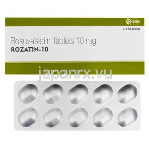 Rozatin-10　ロザチン、ジェネリッククレストール、ロスバスタチン10mg　