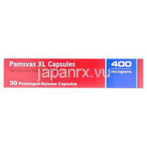 Pamsvax XL　パムスバックス、ジェネリックフロマックス、タムスロシン塩酸塩400mcg　箱横面