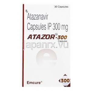 アタゾール　Atazor-300、ジェネリックレイアタッツ、アタザナビル300mg 箱
