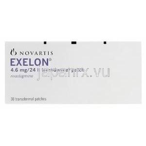 エクセロン Exelon,  リバスチグミン 4.6mg/24H 経皮吸収パッチ (Novartis) 箱