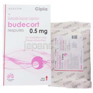 ブデコート Budecort, パルミコート ジェネリック, ブデソニド 0.5mg 吸入剤 (Cipla)