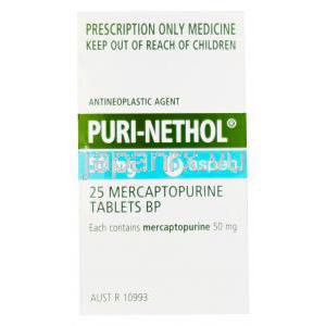 プリネソール　Puri-Nethol、メルカプトプリン50mg　箱