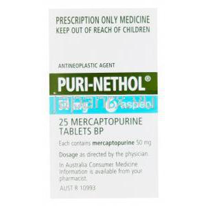 プリネソール　Puri-Nethol、メルカプトプリン50mg　製造情報