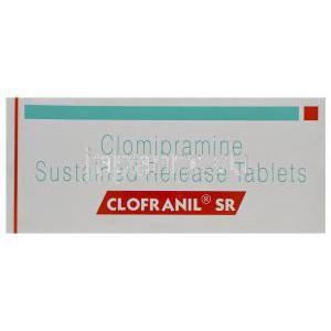 クロフラニル　Clofranil SR、ジェネリックアナフラニール、クロミプラミン塩酸塩75mg　箱