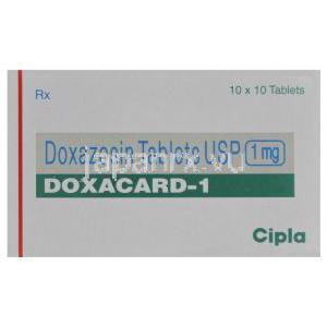 ドクサカード　Doxacard-1、ジェネリックカージュラ、ドキサゾシン1mg　箱　
